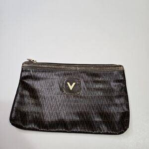 Vera Bradley Black and Brown Clutch In Good Condition